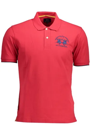 La Martina Poloshirt Herren Kurzarm Polo - Rot, Regular Fit, Stickerei & - Verkäufer: Redeve