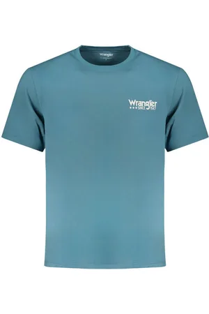 Wrangler T-Shirt Herren Kurzarm T-Shirt Blau mit Logo-Druck und - Verkäufer: Redeve