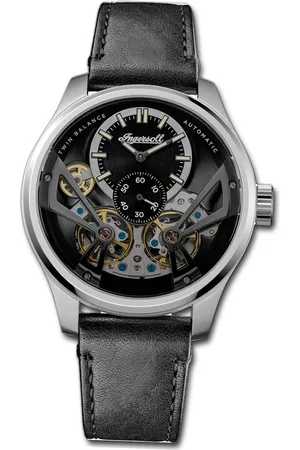 INGERSOLL 1892 Quarzuhr Herrenuhr Leder , (Analoguhr), Herrenuhr Lederarmband , rundes Gehäuse, extra groß (ca. 46mm) - Verkäufer: Fit4Style Silberschmuck - IMPPAC
