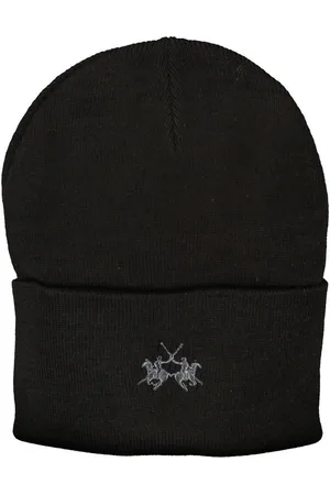 La Martina Strickmütze Elegante Herrenkappe Schwarz mit Stickerei und Logo-Detail - Verkäufer: Redeve