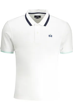 La Martina Poloshirt Elegantes weißes Herren-Poloshirt - Slim Fit - Verkäufer: Redeve