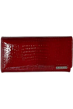 Jennifer Jones Geldbörse Damen-Knipsbörse-RFID-Kroko-Design RED - Verkäufer: Bag & Belt
