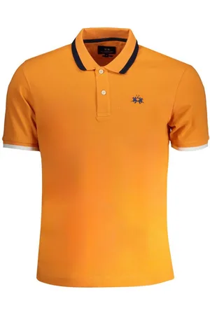La Martina Poloshirt Herren Slim Fit Poloshirt in Orange mit Stickerei - Verkäufer: Redeve