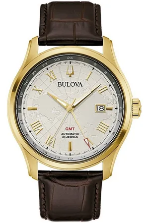 BULOVA Automatikuhr Wilton GMT Braun/Goldfarben - Verkäufer: uhrcenter