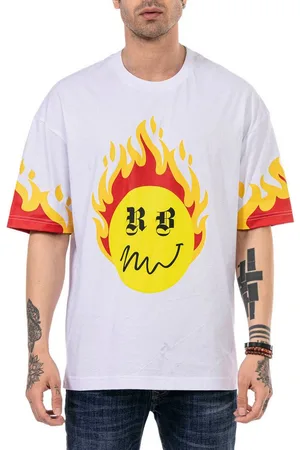 Redbridge T-Shirt mit Flammen-Print und Oversized-Schnitt – Stylisches Streetwear-Shirt - Verkäufer: ChillDeal