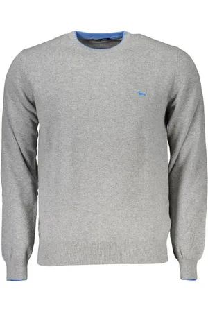 HARMONT&BLAINE Strickpullover Grauer Herrenpullover mit Rundhals und Kontrastdetails bestellen - Verkäufer: Redeve