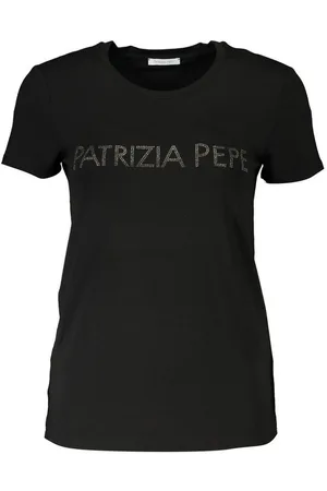 Patrizia Pepe T-Shirt Elegantes schwarzes Damen T-Shirt aus Bio-Baumwolle - Verkäufer: Redeve