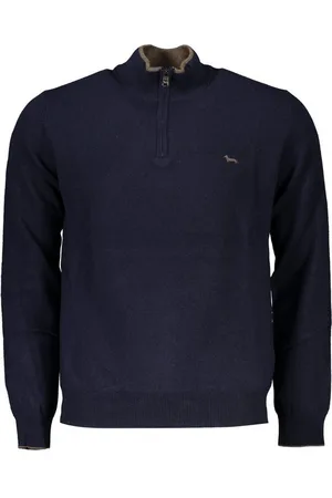 HARMONT&BLAINE Strickpullover Eleganter Herren-Pullover in Blau mit Zipper und Kontrastdetails - Verkäufer: Redeve