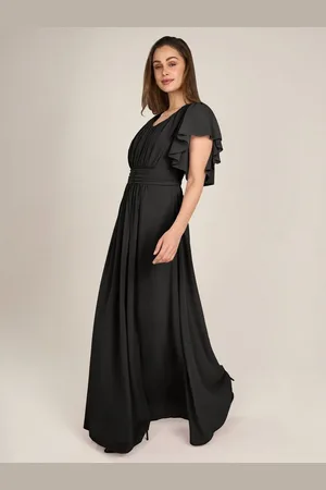 Apart Abendkleid aufwendig gearbeitet mit drappierten Einsätzen - Verkäufer: