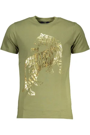 Roberto Cavalli T-Shirt Herren Kurzarm T-Shirt Grün mit Rundhals und - Verkäufer: Redeve