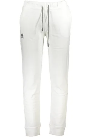 La Martina 5-Pocket-Hose Weiße Herren-Sporthose: Elastikbund & Kordelzug, mit Print & Logo - Verkäufer: Redeve
