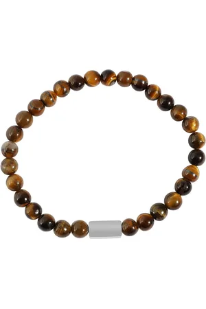 Akzent Armband Jareth Kugelarmband, Tiegerauge, gravurfähiges Edelstahlelement (Einzeln, inkl. Schmuckbox) - Verkäufer: Shaghafi GmbH