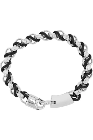 Raptor Armband RA50182 Armband "Kiran" Edelstahl mit Leder, 19 cm, (Einzeln) - Verkäufer: Shaghafi GmbH
