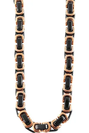 Akzent Edelstahlkette Fionn Edelstahlhalskette, schwarz/roségoldfarben, Stärke 8 (Einzeln), Herren Kette - Verkäufer: Shaghafi GmbH