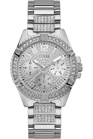Guess Multifunktionsuhr LADY FRONTIER W1156L1, Armbanduhr, Quarzuhr, Damenuhr, analog, Edelstahlarmband