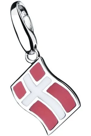 Giorgio Martello Charm-Einhänger Flagge Dänemark, Silber 925