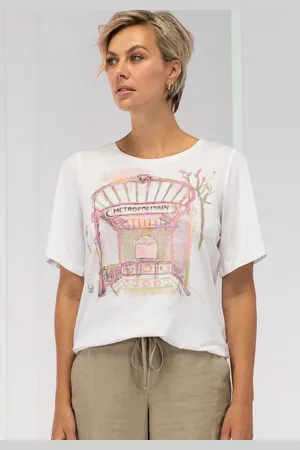Bianca Rundhalsshirt JANINE mit tollem Frontprint mit Strasssteinen - Verkäufer: