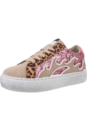 Ital-Design Damen Low-Top Freizeit Sneaker (88930555) Flach Sneakers Low in Beige - Verkäufer: