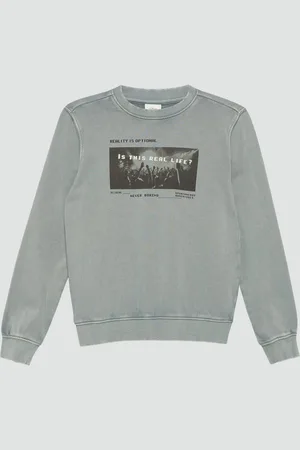 QS by s.Oliver Sweatshirt Sweatshirt im Used-Look mit Fotoprint Garment Dye - Verkäufer: