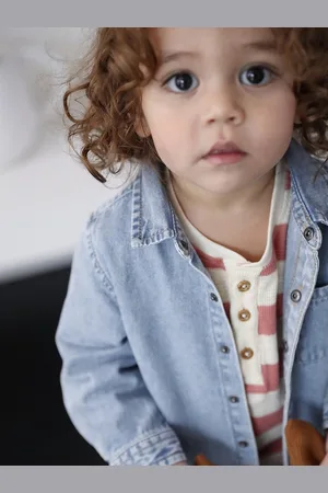 Vertbaudet Langarmhemd Baby Jeanshemd mit Druckknöpfen - Verkäufer: