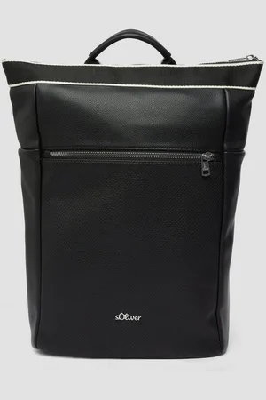 QS by s.Oliver Tragetasche Geräumiger Rucksack mit gepolstertem Laptop-Fach umd Logo-Detail, Logo - Verkäufer: