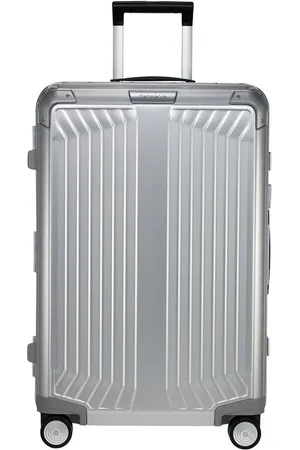 Samsonite Hartschalen-Trolley LITE-BOX ALU, 4 Rollen, Hartschalenkoffer Premium-Aluminium Großer-Koffer TSA-Zahlenschloss