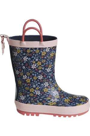 Vertbaudet Kinder Gummistiefel mit Blumenmuster und Henkeln Gummistiefel - Verkäufer: