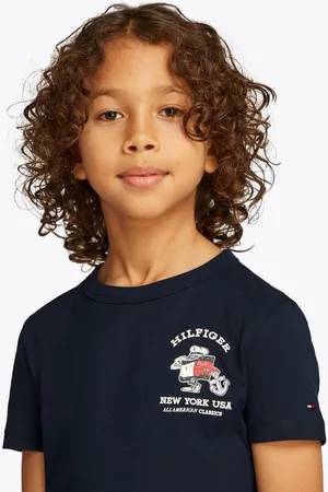 Tommy Hilfiger T-Shirt FLAG FUN TEE SS mit Grafik-Logo
