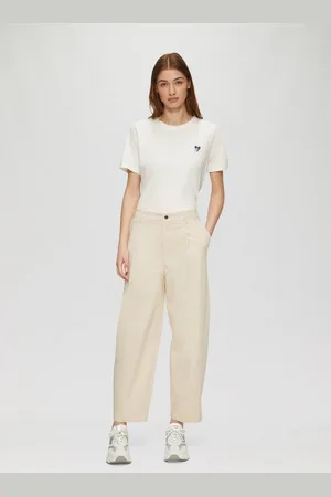 QS by s.Oliver 7/8-Hose Cropped-Hose aus Twill mit Barrel Leg und Elastikbund - Verkäufer:
