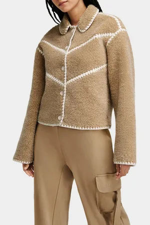 UGG Plüschjacke Ellison fluff Shell Jacket Mit Rundhalsausschnitt