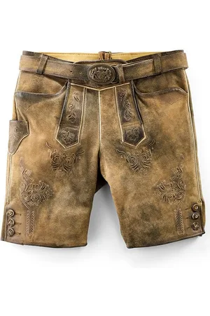 Mark Maddox Trachtenlederhose Ammersee Stickerei an Latz und Bein mit 3 Knöpfen zum öffnen - Verkäufer: P-Graph GmbH Mode & mehr