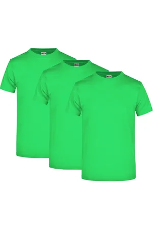 James & Nicholson T-Shirt 3er Pack Komfort-T-Shirt aus strapazierfähigem Single Jersey JN002 (Spar-Set, 3er-Pack) Hochwertiges T-Shirt in sehr großer Farbauswahl - Verkäufer: Silberpfeil