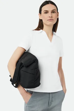 Comma, Kurzarmshirt Jersey-Poloshirt aus Viskosemix Stickerei - Verkäufer: s.Oliver
