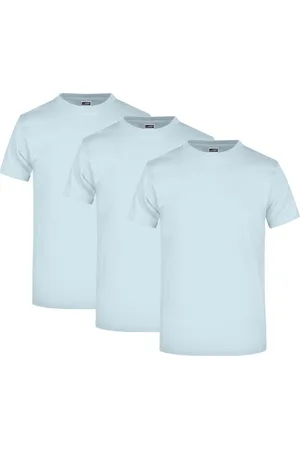 James & Nicholson T-Shirt 3er Pack Komfort-T-Shirt aus strapazierfähigem Single Jersey JN002 (Spar-Set, 3er-Pack) Hochwertiges T-Shirt in sehr großer Farbauswahl - Verkäufer: Silberpfeil