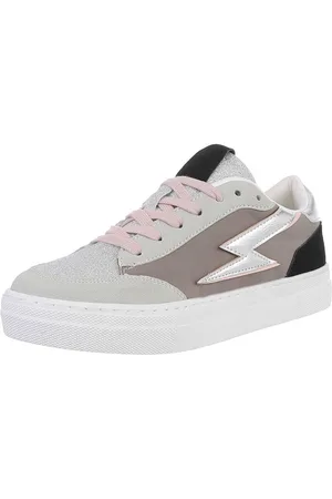 Ital-Design Damen Low-Top Freizeit Sneaker (88930625) Flach Sneakers Low in Grau - Verkäufer: