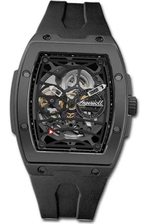 INGERSOLL 1892 Quarzuhr Herrenuhr Silikon , (Analoguhr), Herrenuhr Silikonarmband , eckiges Gehäuse, groß (ca. 42mm) - Verkäufer: Fit4Style Silberschmuck - IMPPAC