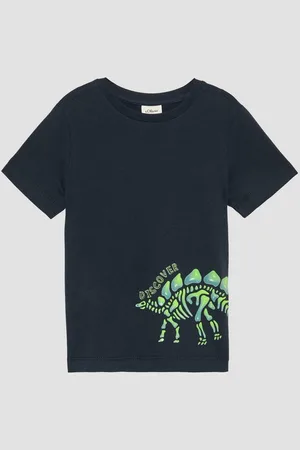 QS by s.Oliver Kurzarmshirt Weiches Baumwoll-T-Shirt mit Silicon-Print - Verkäufer: