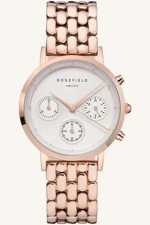 ROSEFIELD Chronograph Damen Uhr NWG-N91 The Gabby Weiß Roségold, (1-tlg) - Verkäufer: Juwelier-Bacak