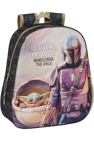 THE MANDALORIAN Kinderrucksack Kinderrucksack 3D Schwarz Beige 27 x 3 - Verkäufer: woolloom