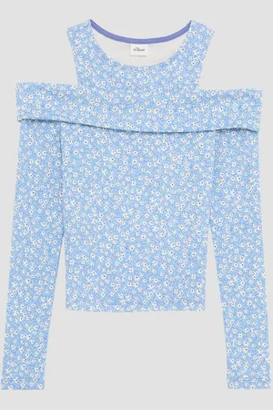 QS by s.Oliver Langarmshirt Enges Shirt aus Rippware mit Off-Shoulder-Ausschnitt - Verkäufer: