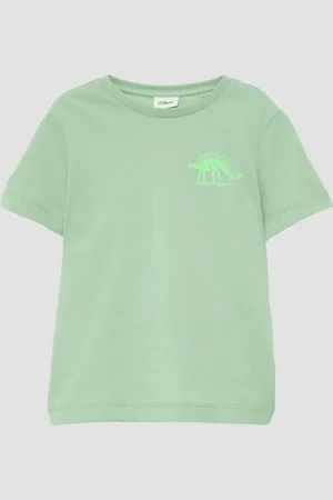 QS by s.Oliver Kurzarmshirt T-Shirt mit kleinem Brustprint - Verkäufer: