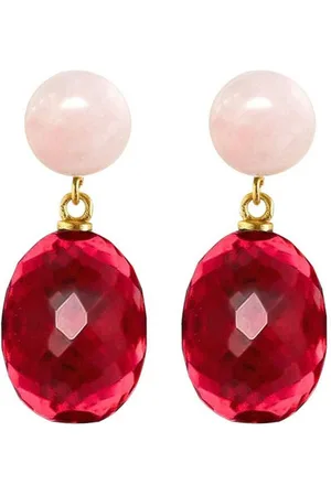 Gemshine Paar Ohrhänger Rosenquarz - 3-D Quarz, Handmade Schmuck - Verkäufer: GoJungo GmbH