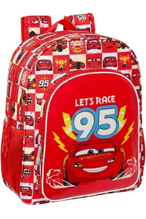 Cars Rucksack Kinder Rucksack Lets race Rot Weiß 32 x 38 x 12 cm - Verkäufer: woolloom