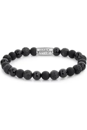Rebel & Rose Armband Armband Black Rocks RR-80041-S-M Herren - Verkäufer: Timeshop24