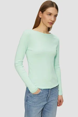 QS by s.Oliver Langarmshirt Baumwoll-Longsleeve im Slim Fit - Verkäufer: