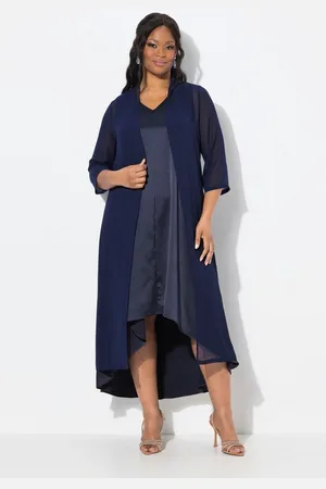 Ulla Popken Sommerjacke Chiffonjacke Schalkragen lange offene Form - Verkäufer: Popken Fashion Group