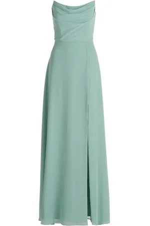 Vera Mont Abendkleid Abendkleid mit Wasserfallausschnitt Schlitz