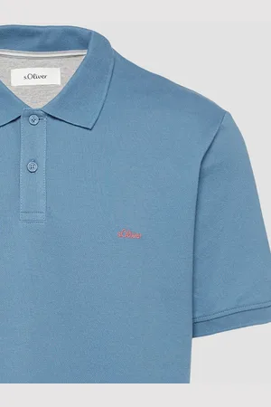 QS by s.Oliver Kurzarmshirt Poloshirt aus Baumwollpiqué Stickerei - Verkäufer: