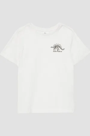 QS by s.Oliver Kurzarmshirt T-Shirt mit kleinem Brustprint - Verkäufer: