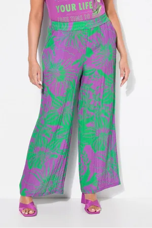 Ulla Popken Schlupfhose Hose Blüten weites Bein Elastikbund - Verkäufer: Popken Fashion Group